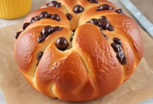 Brioche express sans pétrissage aux pépites de chocolat