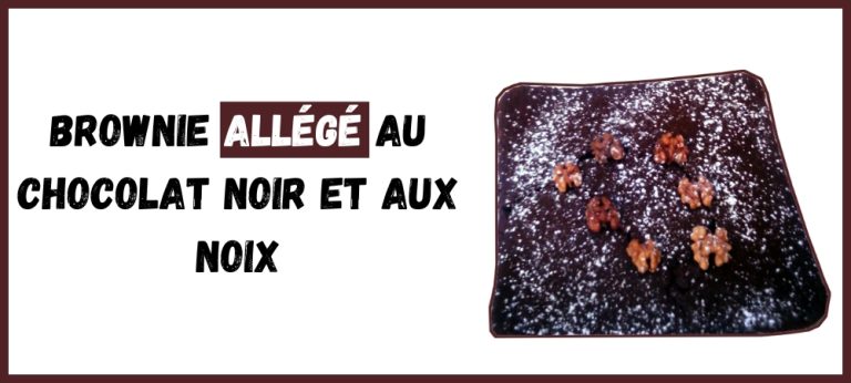 Brownie allégé au chocolat noir et aux noix