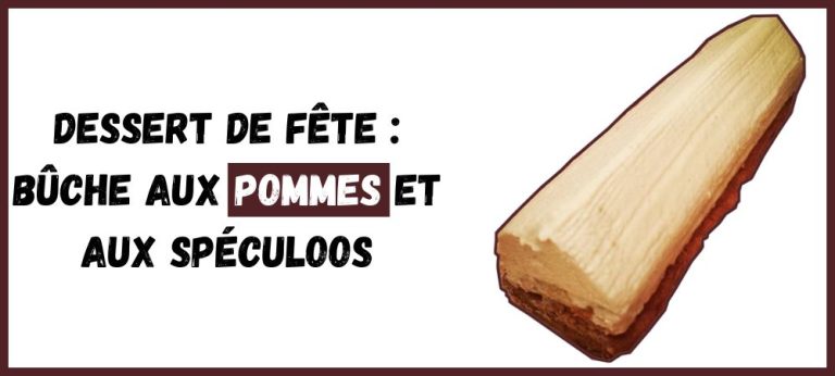Dessert de fête : Bûche aux pommes et aux spéculoos