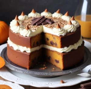 Gâteau au potimarron et aux éclats de chocolat blanc