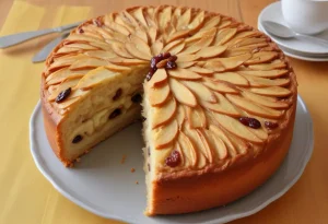 Gâteau aux multiples saveurs : pommes / avoine / amandes / raisins secs