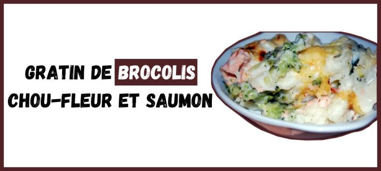 Gratin de brocolis chou-fleur et saumon