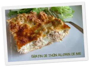 Gratin de thon et de tomate au pain de mie Stéphanie