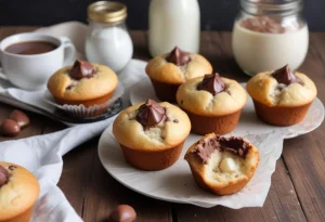 Muffins moelleux aux blancs d’oeufs et Nutella