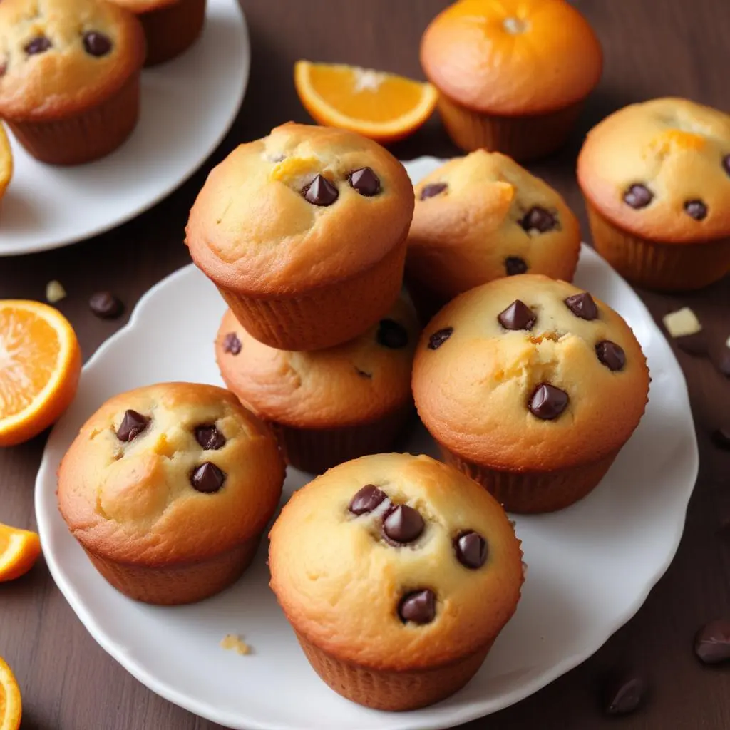 Muffins orange et pépites de chocolat