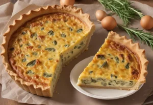 Quiche aux poireaux et sa pointe de moutarde à l’ancienne