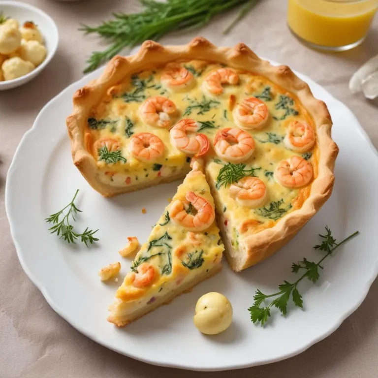 Quiche de la Mer et son appareil au chou-fleur