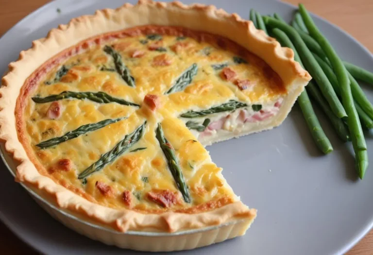 Quiche simplissime aux haricots verts et jambon