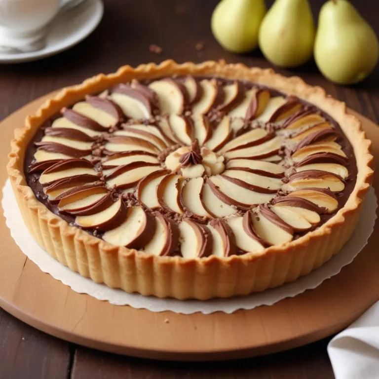 Tarte au Fromage Blanc, Poire et Pépites de Chocolat