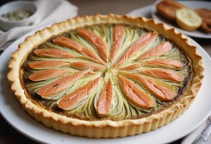 Tarte aux endives et saumon fumé