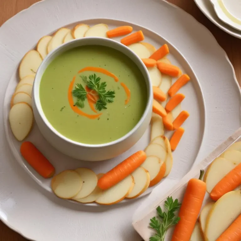 Velouté de chou vert, carottes et pommes de terre