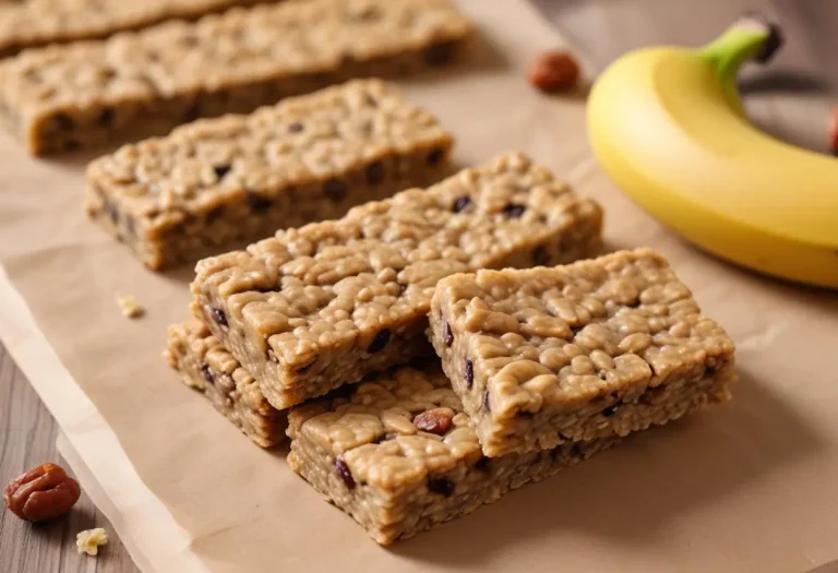 Les barres de céréales maison aux raisins et aux bananes