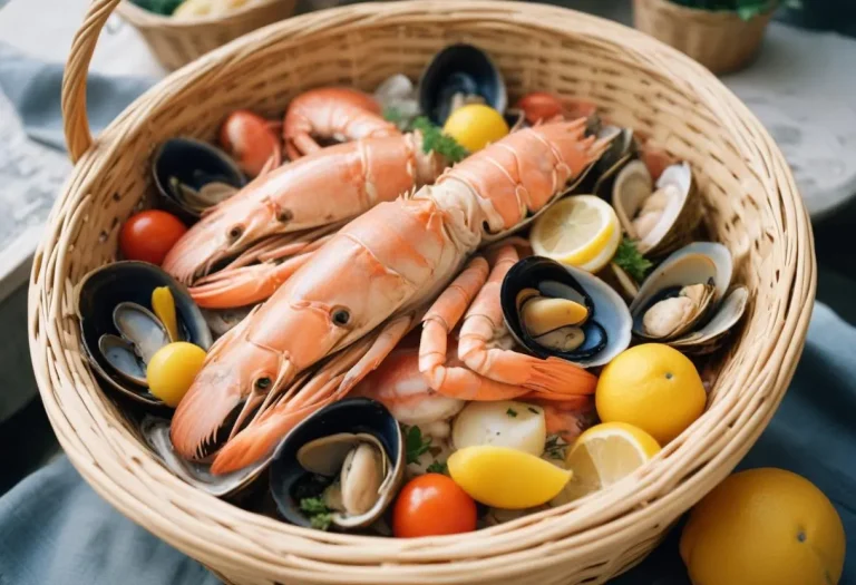 Panier de brick aux fruits de mer